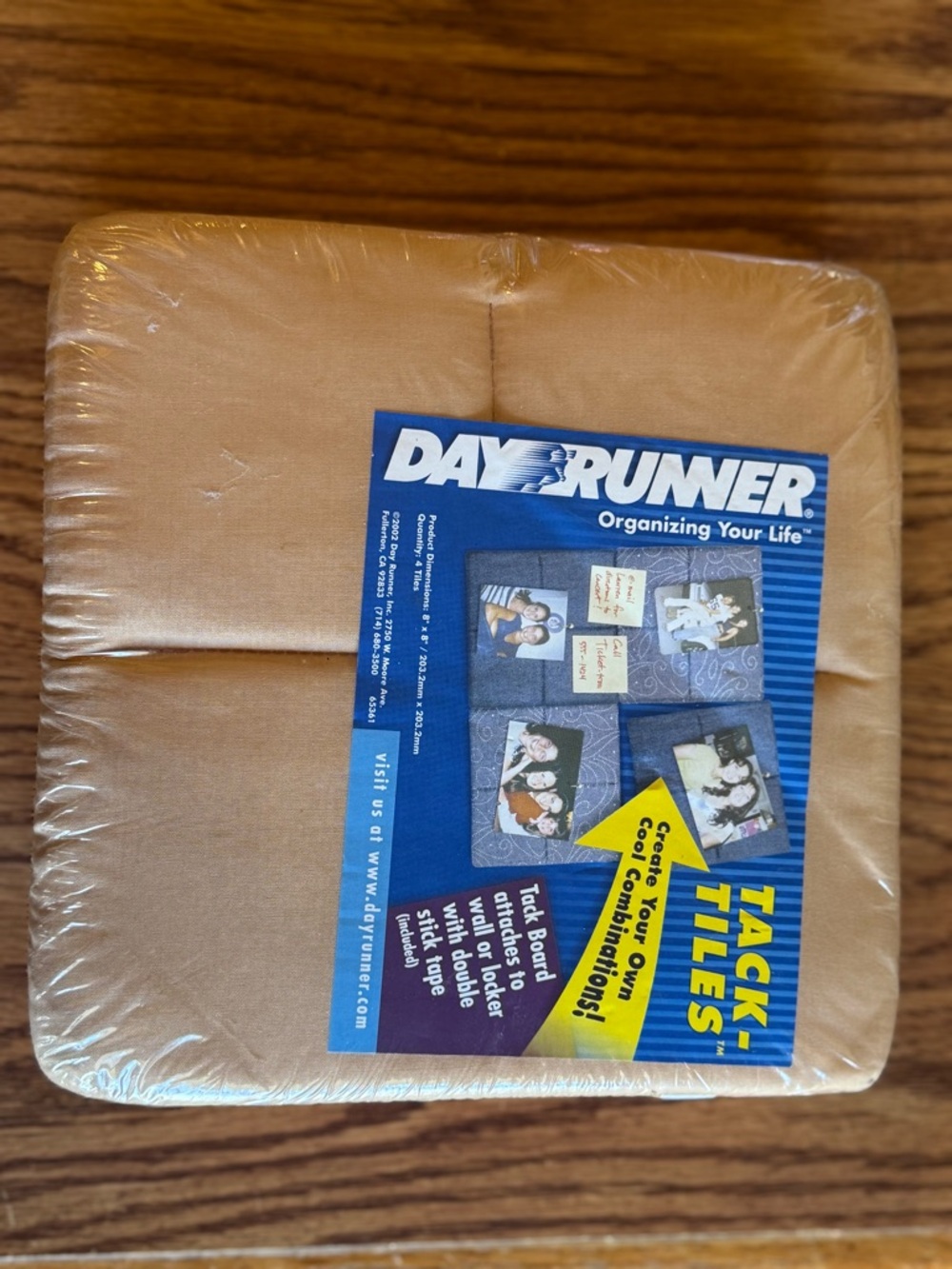 Day Runner Tack-It Tiles Bulletin Board - Tan